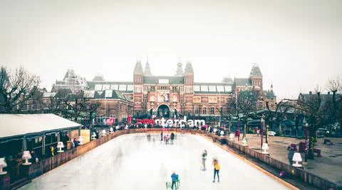 Amsterdam Winter Stock Photos