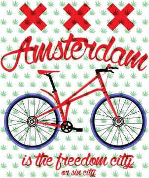 Amsterdambike Stock Illustration