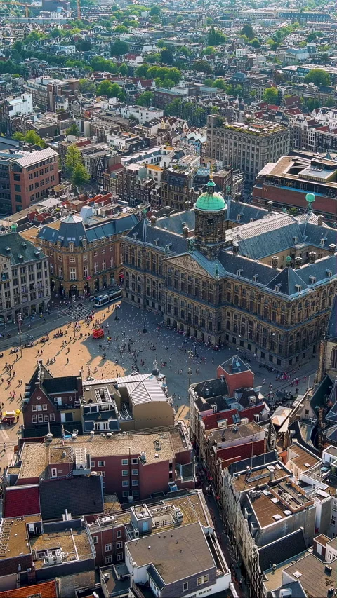 Amsterdam's Dam Square and Royal Palace Stock Video Pond5