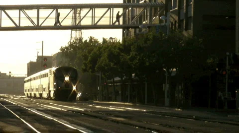Amtrak Commuter Train Stock Footage 439661
