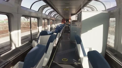 Amtrak observation car Stock Footage 169364518