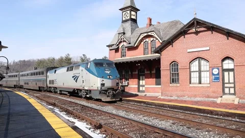 Amtrak passenger train Video stock 169736783