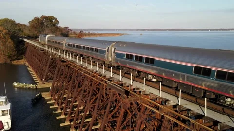 Amtrak Sleeper Train  Stock Footage 165370875