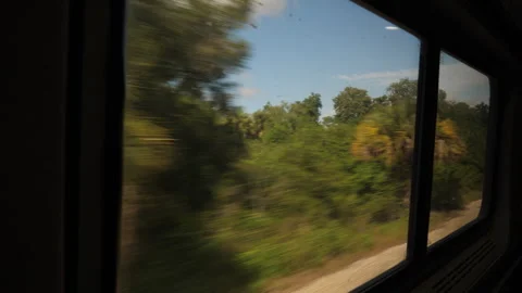 Amtrak Train Heading Toward Sebring, Florida Stock Footage 284776043