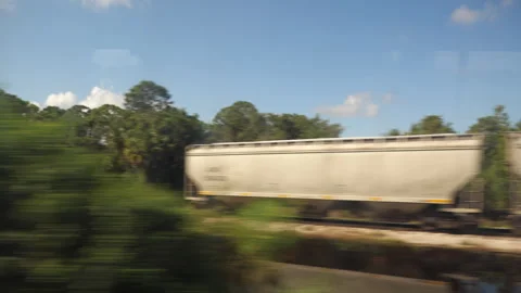 Amtrak Train Heading Toward Sebring, Florida Stock Footage 284776284