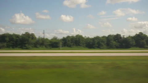 Amtrak Train Heading Toward Sebring, Florida Stock Footage 284776460