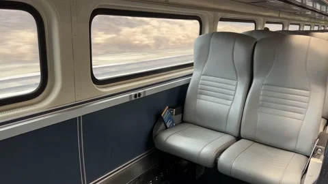 Amtrak Train on the Move Stock Footage 171528122