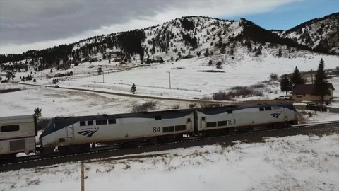 Amtrak Winter Park Express in Coal Creek Canyon Video stock 244917522