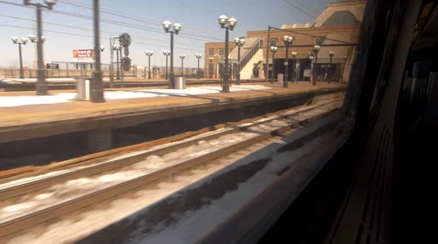 AmtrakTrain enter train station, New Jersey 스톡 동영상 50677164
