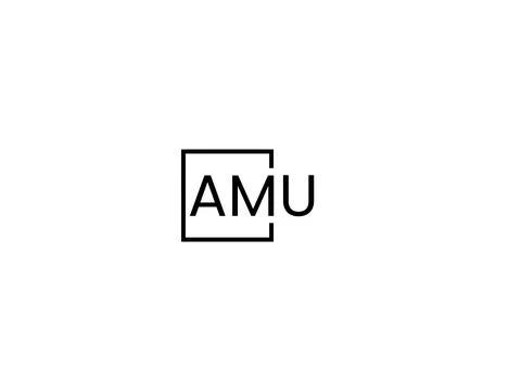 AMU letter initial logo design vector illustration Stock Illustration