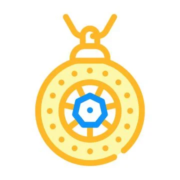 Amulet accessory color icon vector illustration flat 스톡 일러스트