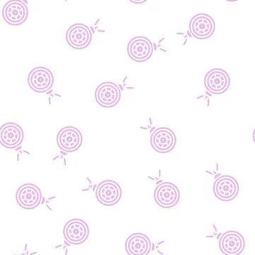Amulet accessory glyph vector seamless pattern flat Stock Illustration