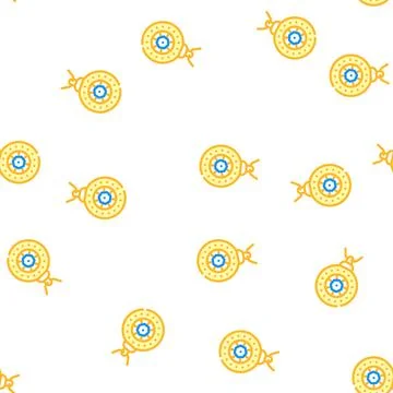 Amulet accessory vector seamless pattern flat Stock Illustration