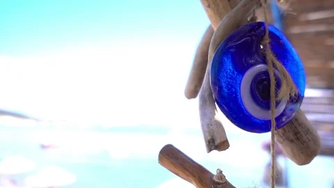 Amulet bead and Seaside Stock Footage 93364614