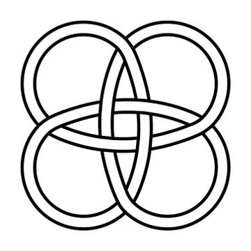 Amulet Celtic knot vector Celtic knot intertwined lines symbol of longevity and Stock Illustration