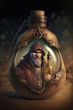 Amulet of the drunkard Stock Illustration