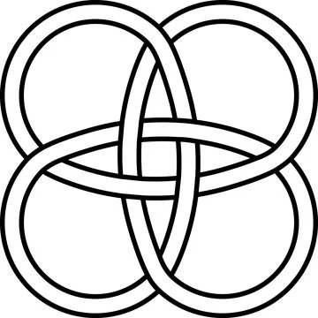 Amulet health celtic knot intertwined lines Stock Illustration