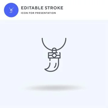 Amulet icon vector, filled flat sign, solid pictogram isolated on white, logo Stock Illustration