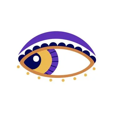 Amulet magic eye evil protection spiritual eyeball Stock Illustration
