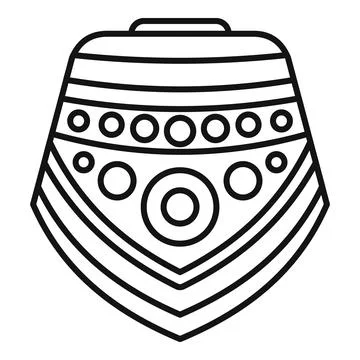 Amulet protecting from evil spirits with ethnic ornament having rounded shape Stock Illustration