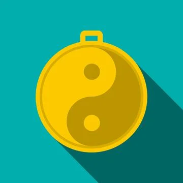 Amulet of yin yang icon Stock Illustration