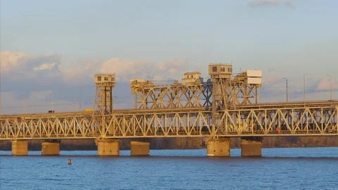 Amur Bridge 10 Stock Footage 119581102