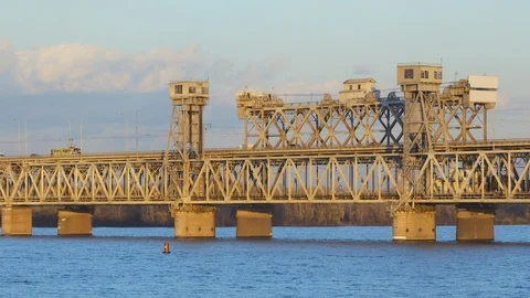 Amur Bridge 3 Stock Footage 119581186