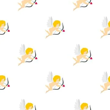 Amur or Cupid pattern seamless Stock Illustration