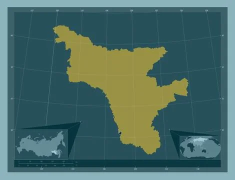 Amur, Russia. Solid color shape 스톡 일러스트