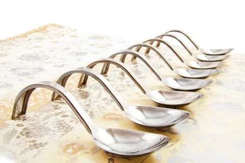 Amuse spoons Stock Photos