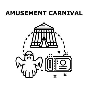 Amusement carnival event vector concept illustration Stock-Illustration