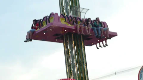 Amusement Drop Ride 스톡 동영상 39885536