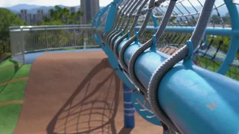 Amusement equipments in the park. Stock Footage 167955160