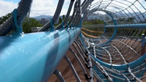 Amusement equipments in the park. Stock Footage 167955264