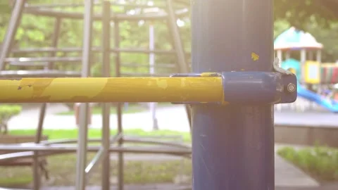 Amusement equipments in the park. Video stock 196561976