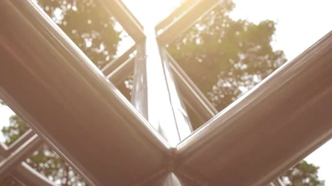 Amusement equipments in the park. Stock Footage 196562386