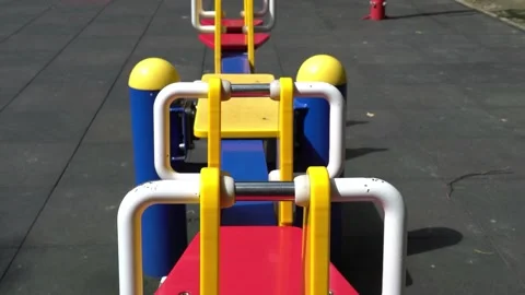 Amusement equipments in the park. Video stock 196566011