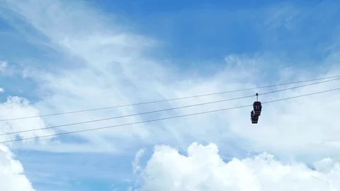 Amusement park cable car Stock-Footage 81228945