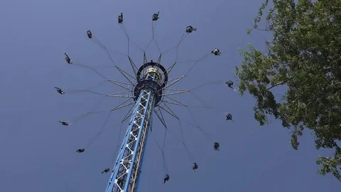 Amusement park carousel 2 Stock Footage 82414166