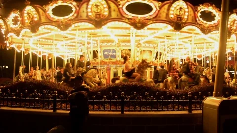 Amusement Park Carousel Video stock 106276421