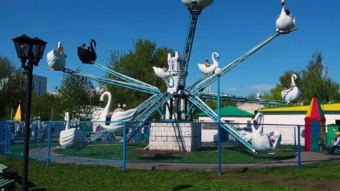Amusement park. Carousel. Stock Footage 109117208