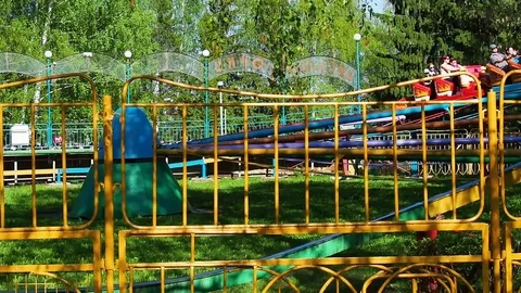 Amusement park. Carousel. Stock Footage 109117276