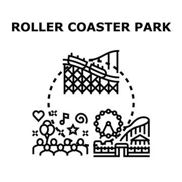 Amusement park exploring entertainment thrill rides and activities Illustration