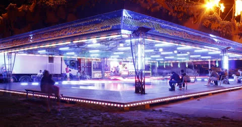 Amusement Park Vídeo Stock 24865617