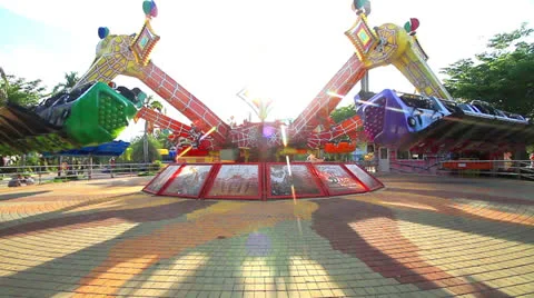 Amusement park Stock Footage 24943417