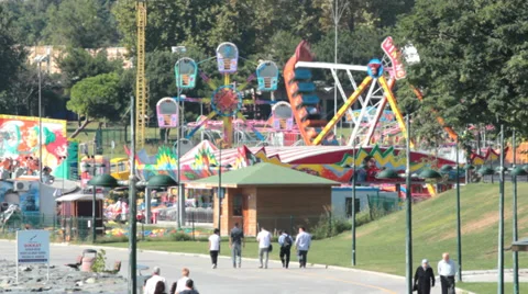 Amusement park Stock Footage 37785891