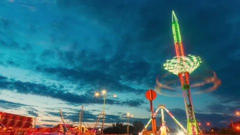 Amusement Park Stock Footage 154834787