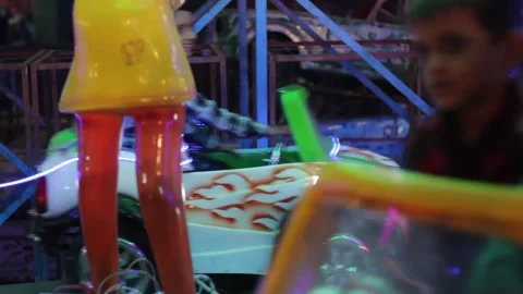 Amusement Park Stock Footage 208555825