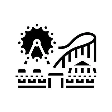Amusement park glyph icon vector illustration Ilustración de archivo