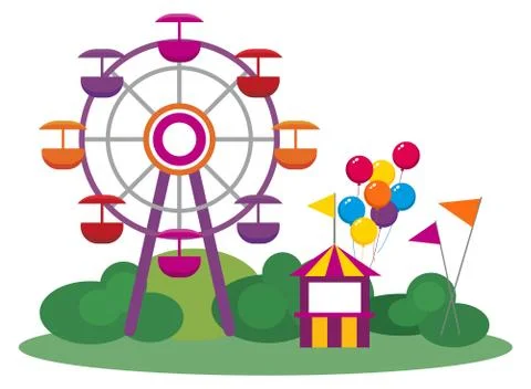 Amusement Park Stock Illustration
